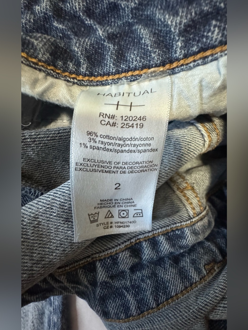 Habitual Blue Denim Women's Jean Overalls - Picture 9 of 11